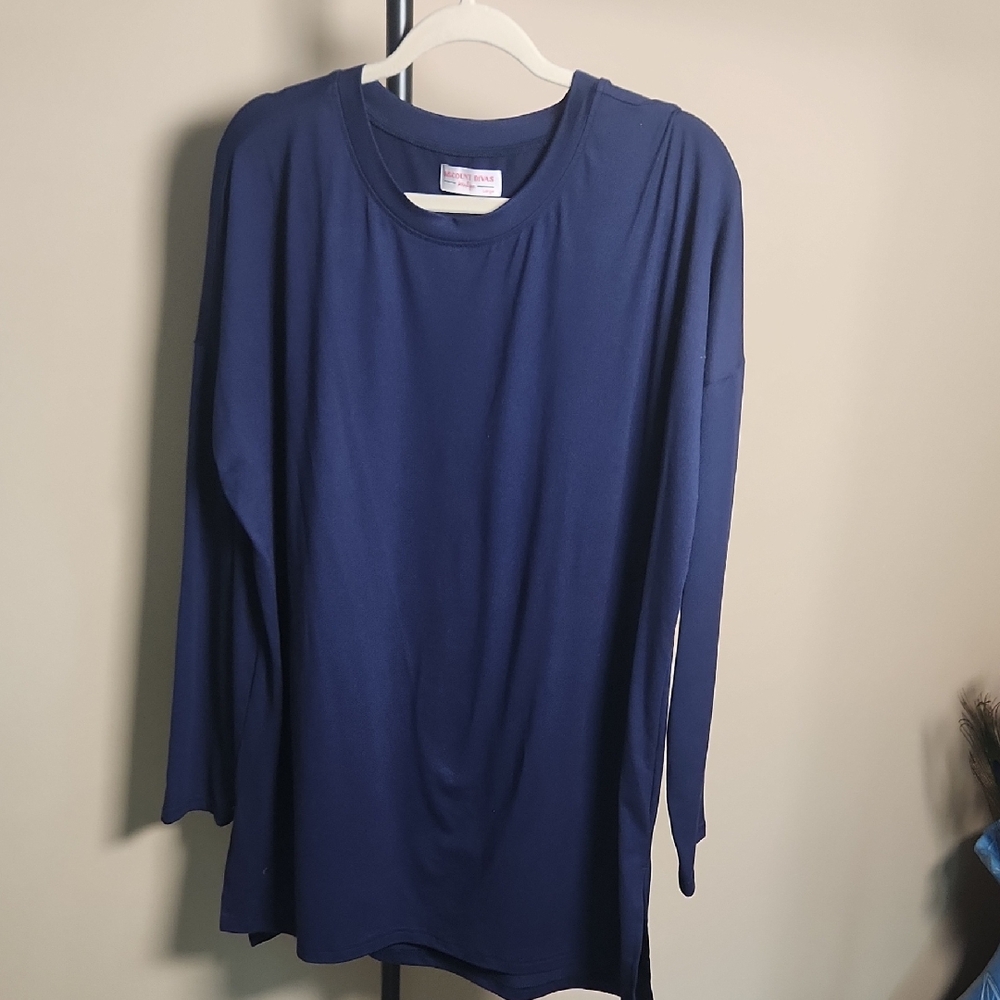 Elegant Navy Blue Women's Tunic